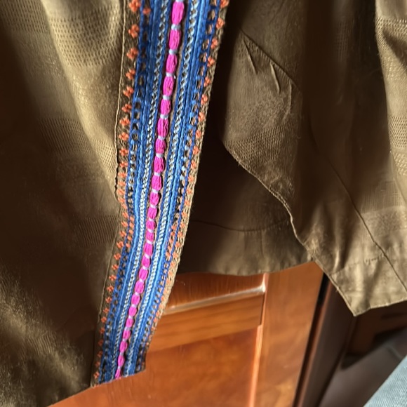 Anthropologie Maeve Bohemian Embroidery Trimmed Wrap Sleeveless Top - Picture 4 of 8